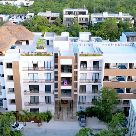 Aldea Zama Loft With Pool 10min Away From The Apartamento