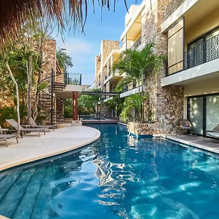 In Aldea Zama, Work & Pool, Long Apartment Tulum