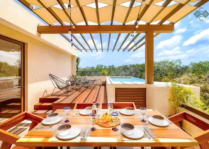 Private Pool Penthouse In Tulum 3 Bedrooms.
