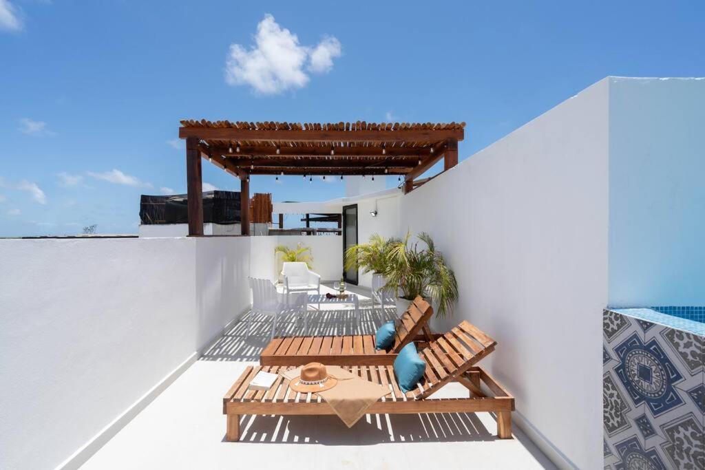 Apartment Sunsetviewph+privpool+near Beach&town+rooftop+50mb Tulum