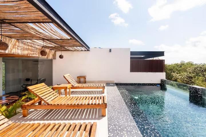 Hyde 104 Enjoy Private Plunge Pool+2 Free Bike+gym+roof Apartment Tulum