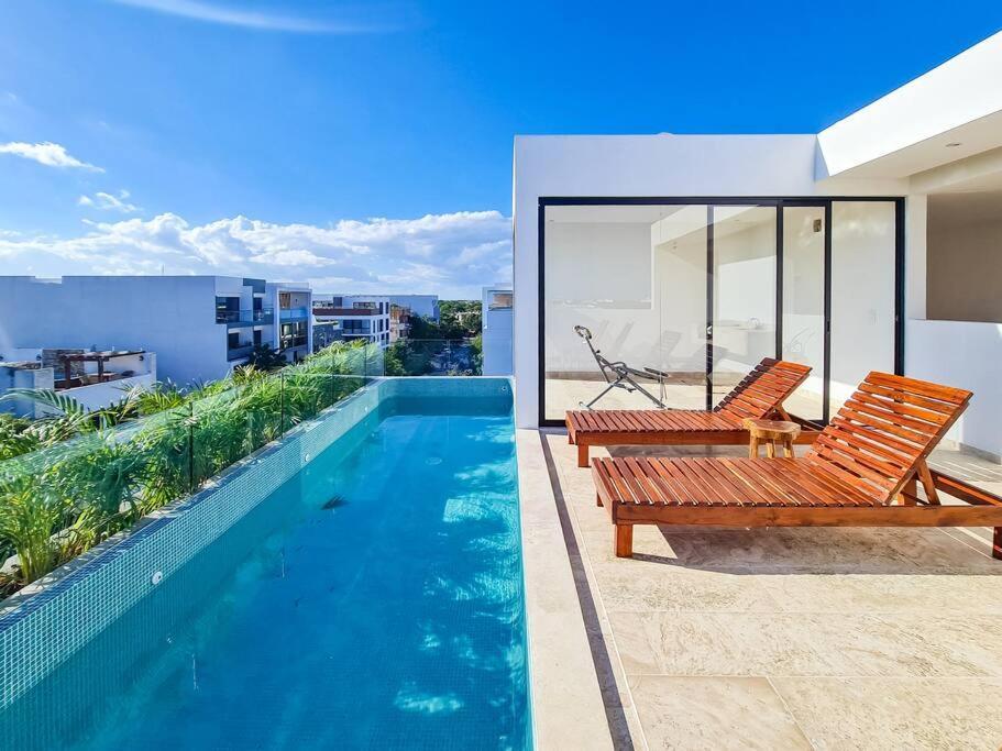 Sunrise /aldea Zama, Private Pool With-fast Wifi Apartment *