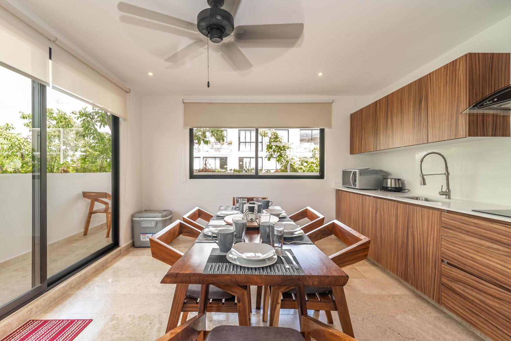Holiday home 2 Bd With Balcony Gym Rooftop Pool Tulum