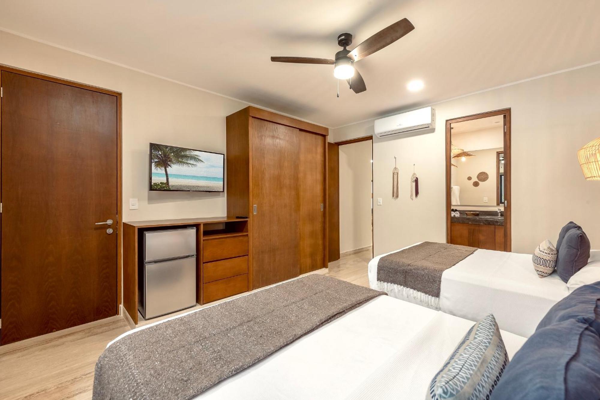 Apartment Private & Infinity Pool, King Bed, Sauna, Gym & Tulum