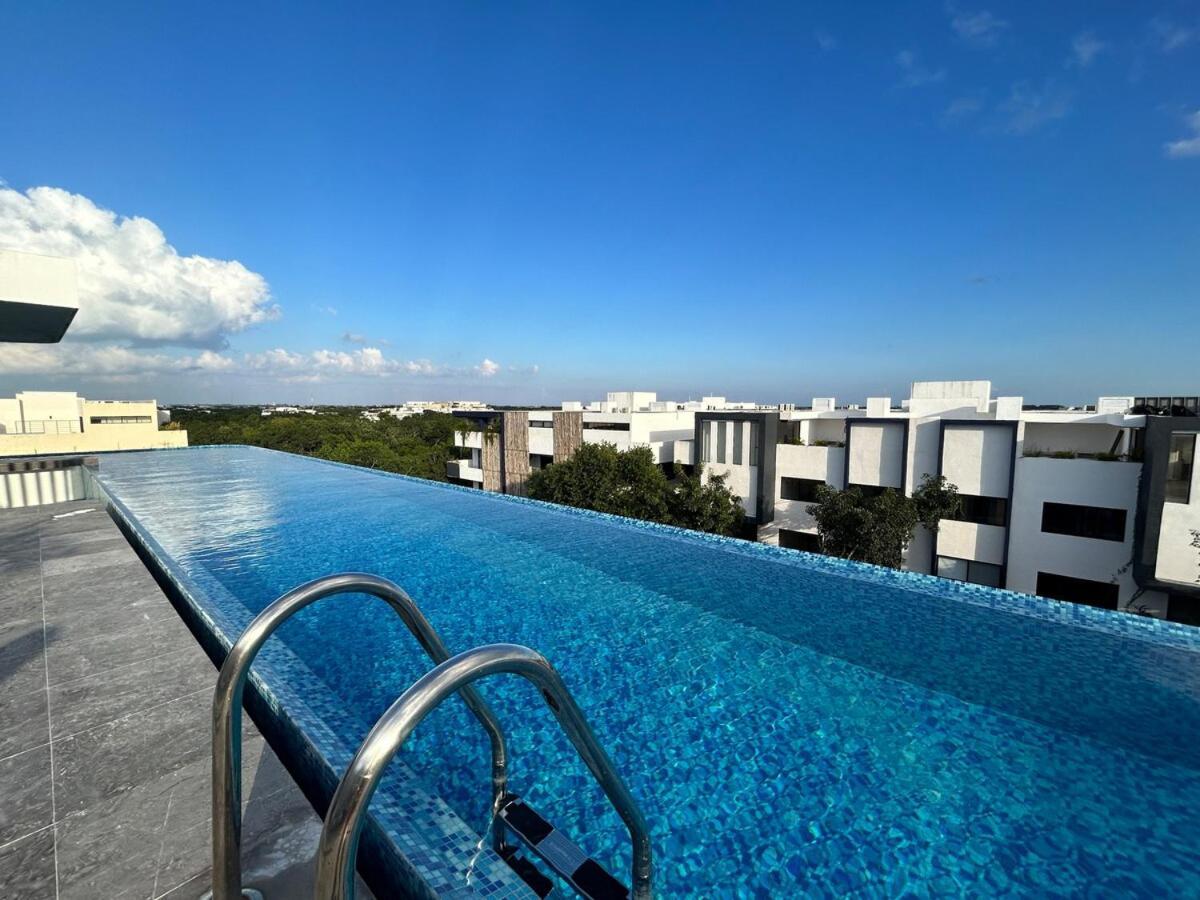 Aldea Zama With Stable Wifi, Gym And Rooftop Pool Apartment Tulum