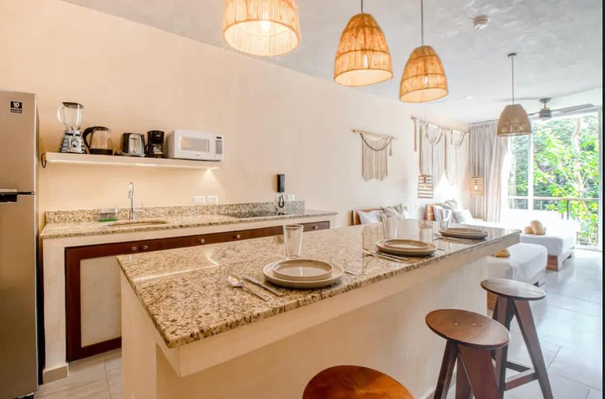 Center Family Double Four Guest With Free Parking Pool Ac Kitchenette Near * Tulum