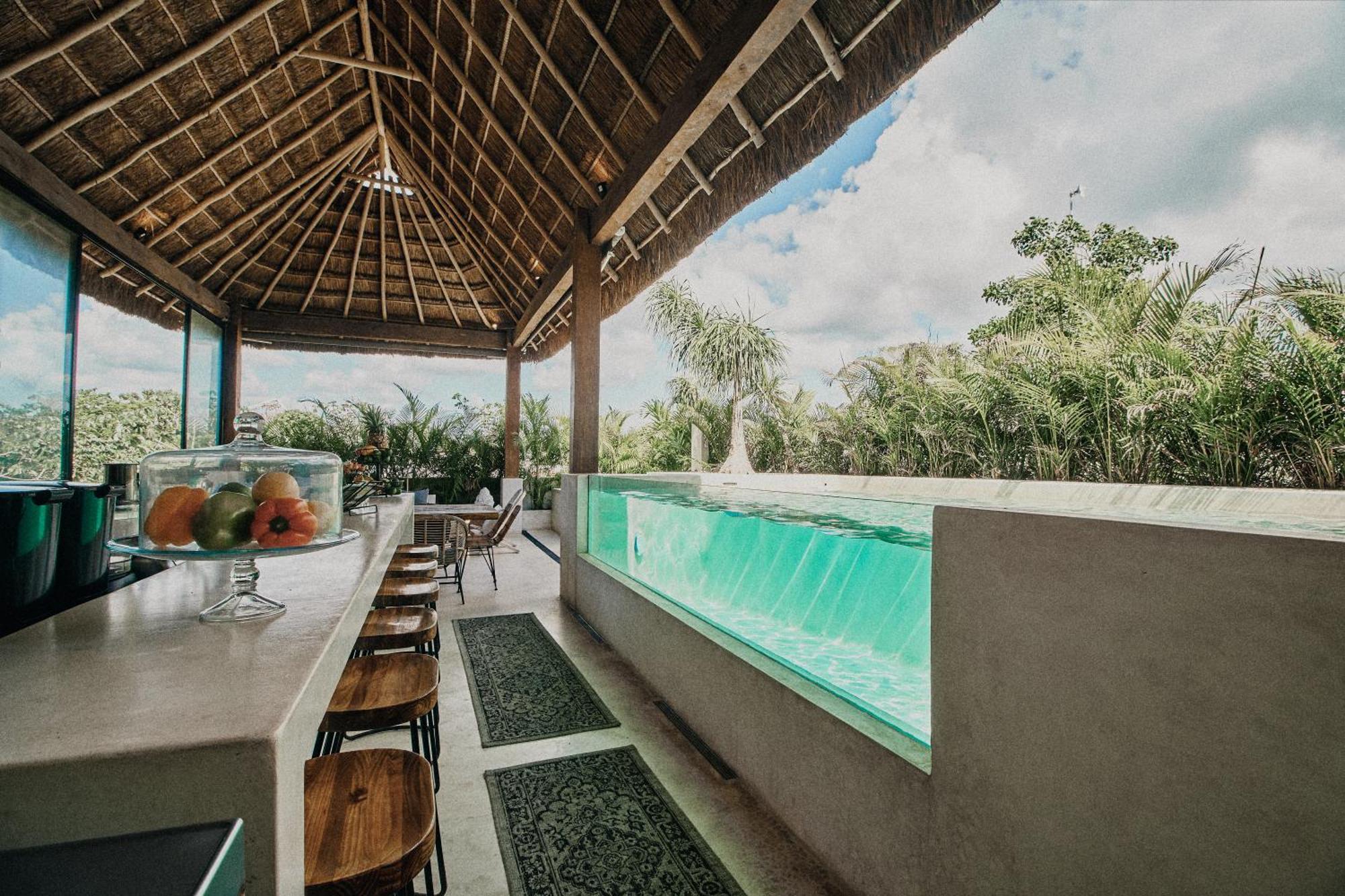 Yax'na House Luxury 240m2 - 12 Persons - 6 - 2 Swimming Pool - 3 Jacuzzis Pousada Tulum