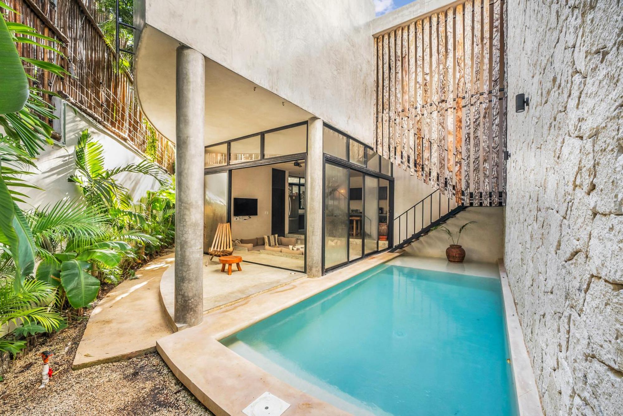 2 Tropical Bohemian Villas-2 Priv Pool-bbq 3a-3b Villa Tulum