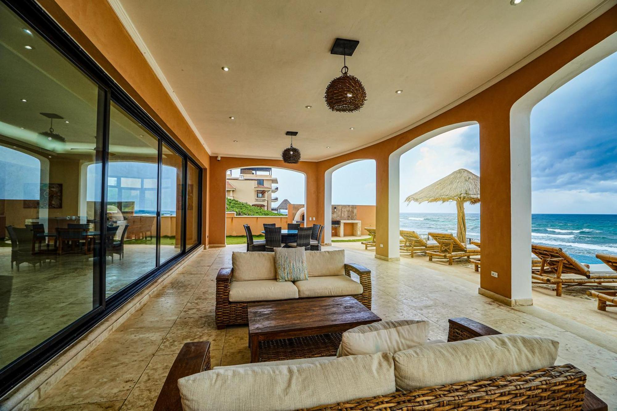 Exclusive Retreat At Hacienda Tankah Luxury 7 Bedroom Oceanfront Villa With Infinity Pool And Full Staff Included In Tulum *