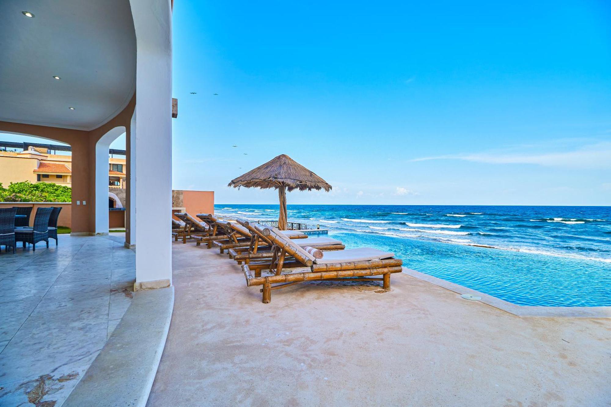 Exclusive Retreat At Hacienda Tankah Luxury 7 Bedroom Oceanfront Villa With Infinity Pool And Full Staff Included In Tulum Villa Tulum
