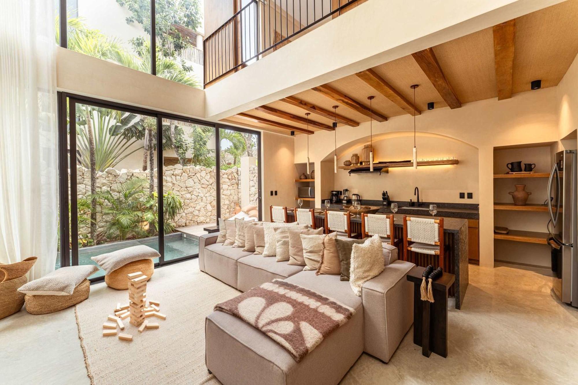 Chic 3br - 2 Pools With Rooftop Pool Modern Boho Design Villa Tulum