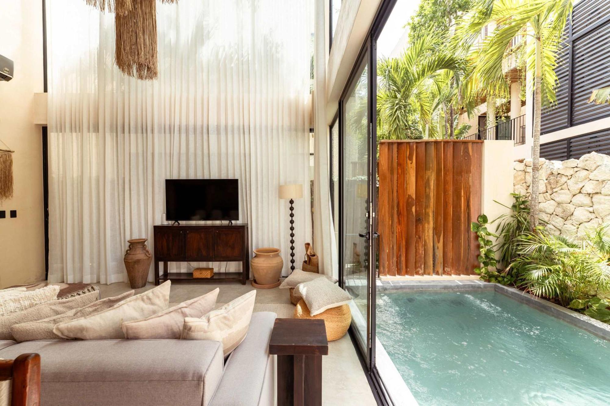 Chic 3br - 2 Pools With Rooftop Pool Modern Boho Design Villa Tulum