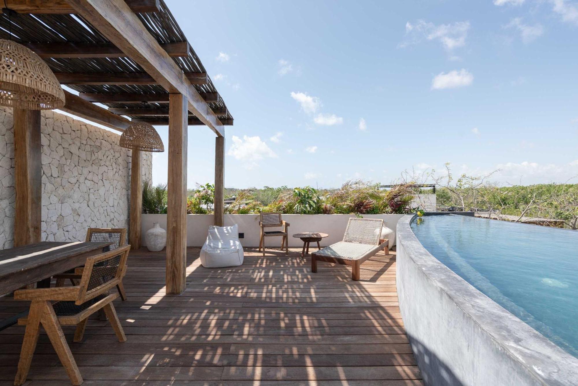 Chic 3br - 2 Pools With Rooftop Pool Modern Boho Design * Tulum