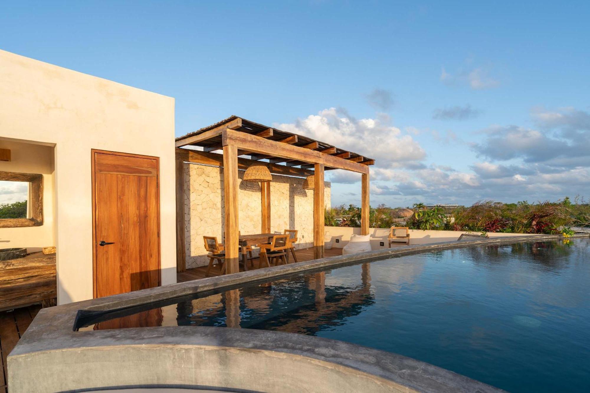 Chic 3br - 2 Pools With Rooftop Pool Modern Boho Design Tulum
