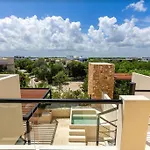 Chic Rooftop Ph, Private Pool, 1mi From The Apartamento Tulum