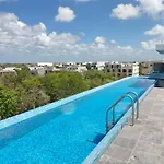 Nuevo Estudio Con Terraza Totalmente Equipado Aldea Zama Apartamento