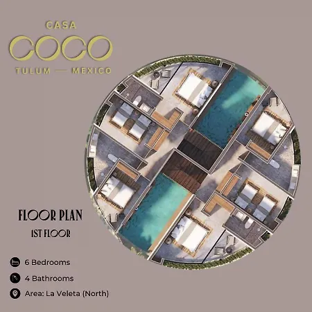 Adjoining Bo-ho With 2 Pools & Concierge Tulum