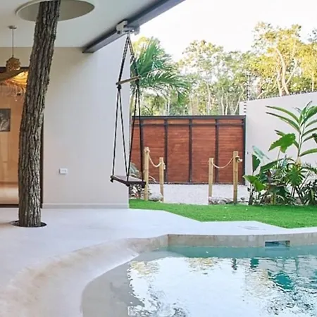 Exotic For 10 People With Cenote-style Pool Villa Tulum