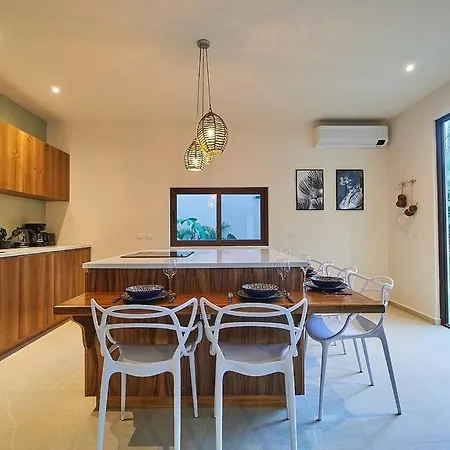 Villa Exotic For 10 People With Cenote-style Pool
