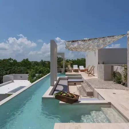 New W/private Swim Up Pool. #1 Rooftop * Tulum