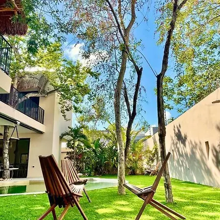 Villa Exotic For 10 People With Cenote-style Pool