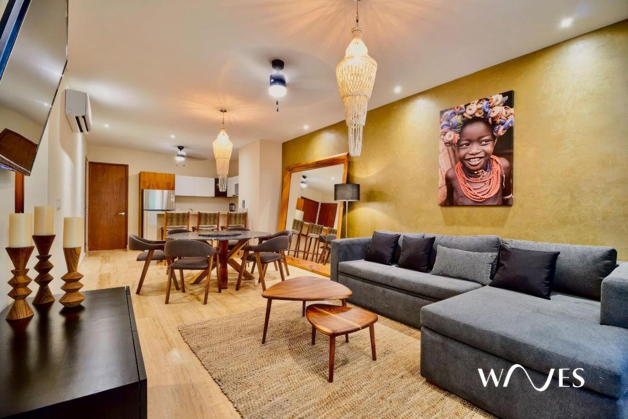 Spacious 2 Br. Jungle View Luxury W/prime Location Apartment Tulum