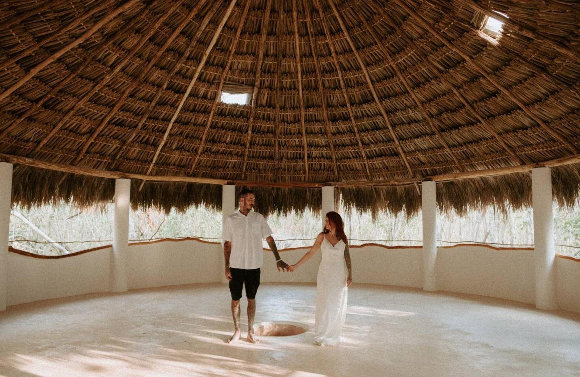 Guest house In - Eco-lush Double Mayan Dome Cenote And Bikes *