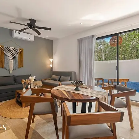 Great Located With Private Pool At Zama Towers Premium By Waves Tulum