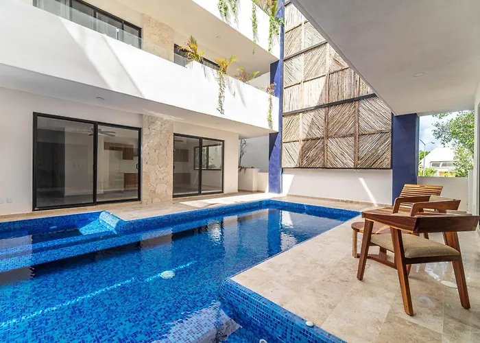 Lux 2 Bd Suite With Swim Up Pool, Gym In Aldea Zama
