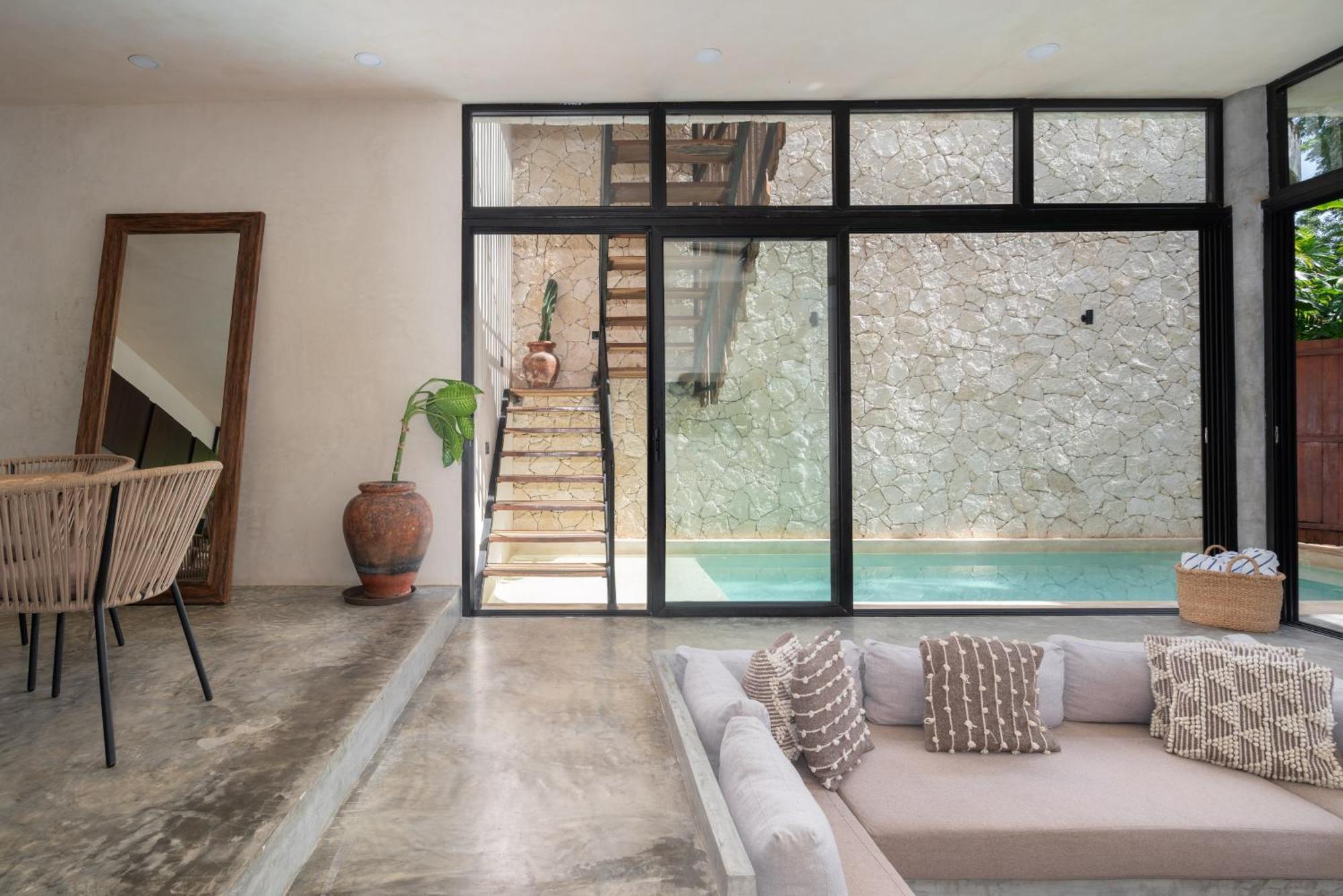 2 Tropical Bohemian Villas-2 Priv Pool-bbq 3a-3b Tulum